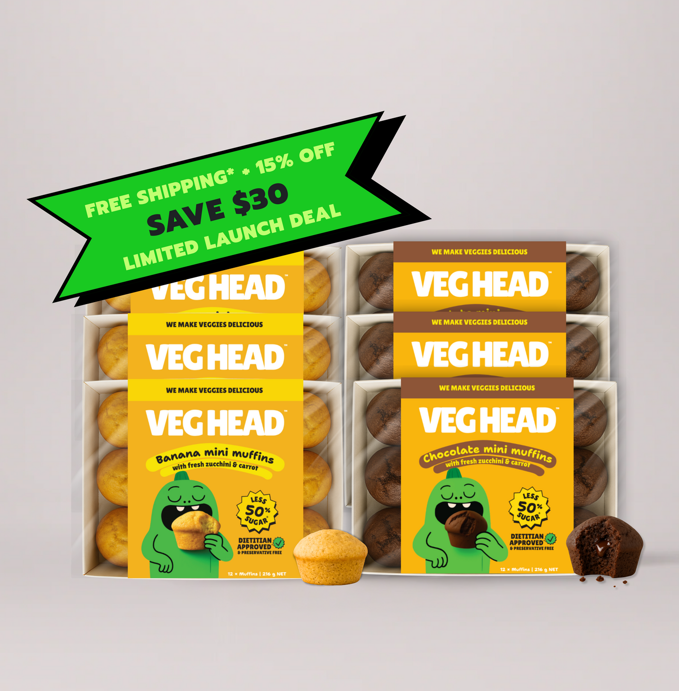 6 Pack Mini Muffins Combo Bundle